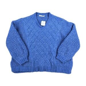 New Altard State Sweater Womens‎ XL Cable Knit Pullover Fisherman Knit